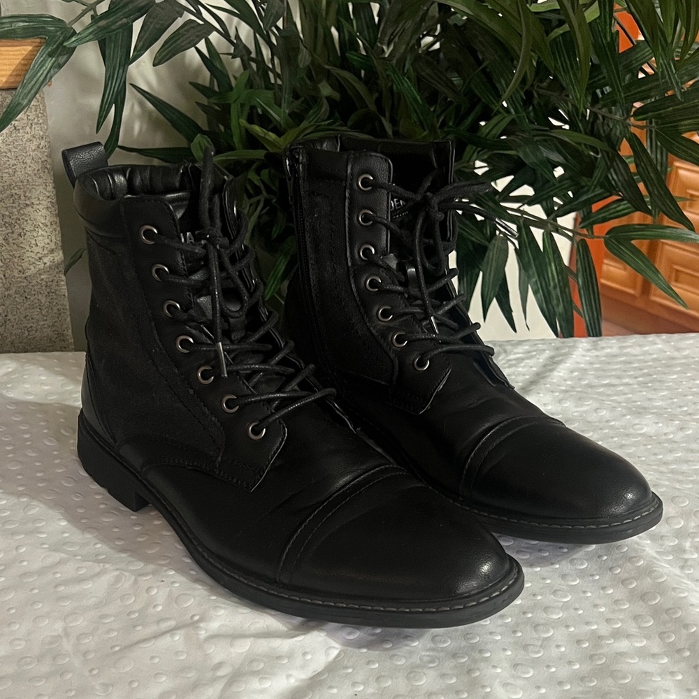 Steve Madden Men's Black Combat Boots